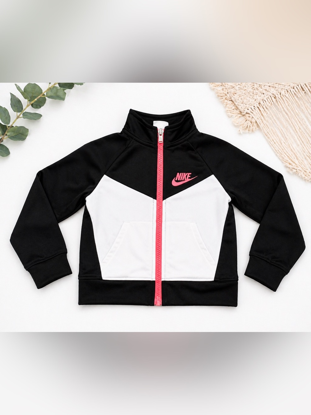Nike Lavender and Black Athletic Top with Branded Tag